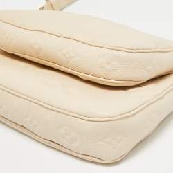 Pre Owned Louis Vuitton Cream Empreinte Leather Multi Pochette Accessoires Bag