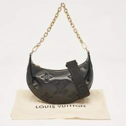 Pre Owned Louis Vuitton Black Monogram Leather Over The Moon Bag