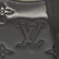 Pre Owned Louis Vuitton Black Monogram Leather Over The Moon Bag