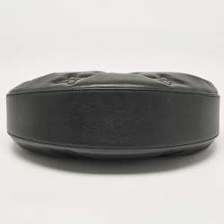 Pre Owned Louis Vuitton Black Monogram Leather Over The Moon Bag