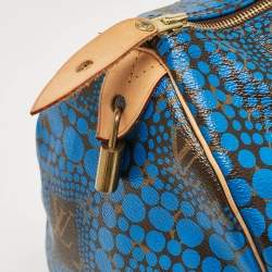 مملوكة مسبقًا Louis Vuitton Blue Monogram Canvas Limited Edition Yayoi Kusama Town Speedy 30 Bag