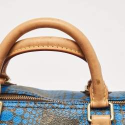 مملوكة مسبقًا Louis Vuitton Blue Monogram Canvas Limited Edition Yayoi Kusama Town Speedy 30 Bag