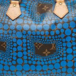 مملوكة مسبقًا Louis Vuitton Blue Monogram Canvas Limited Edition Yayoi Kusama Town Speedy 30 Bag