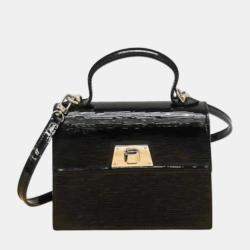 Pre Owned Louis Vuitton Black Epi Electric Sevigne Shoulder Bag