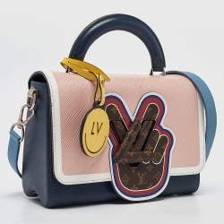 Louis Vuitton Blue/Multicolor Epi Leather Peace Love Twist MM Top Handle Bag