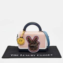 Louis Vuitton Blue/Multicolor Epi Leather Peace Love Twist MM Top Handle Bag