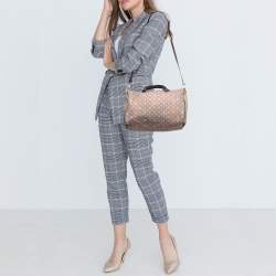 Pre Owned Louis Vuitton Sepia Monogram Mini Lin Canvas Speedy 30 Bag