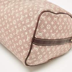 Pre Owned Louis Vuitton Sepia Monogram Mini Lin Canvas Speedy 30 Bag