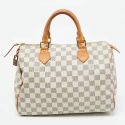 Pre Owned Louis Vuitton Damier Azur Canvas Speedy 30 Bag