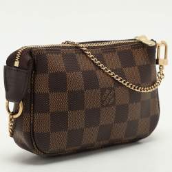 Pre Owned Louis Vuitton Damier Ebene Canvas Mini Pochette Accessoires