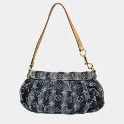 Louis Vuitton Blue Monogram Denim Mini Pleaty Raye Handbag