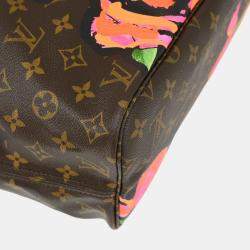 Louis Vuitton Monogram Rose Neverfull MM Shoulder Tote Bag