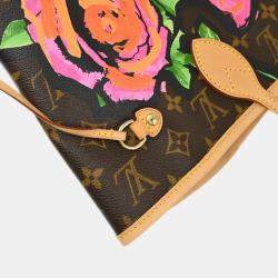 Louis Vuitton Monogram Rose Neverfull MM Shoulder Tote Bag