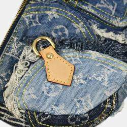 Louis Vuitton Blue Monogram Denim Patchwork Pouchy Handbag