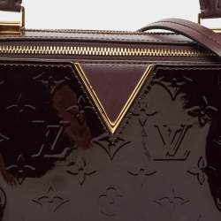 Pre Owned Louis Vuitton Amarante Monogram Vernis Melrose Bag