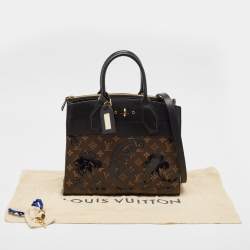 Louis Vuitton Black Monogram Canvas and Leather Blossom City Steamer MM Bag