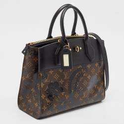 Louis Vuitton Black Monogram Canvas and Leather Blossom City Steamer MM Bag