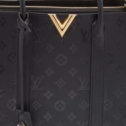 Pre Owned Louis Vuitton Black Monogram Cuir Plume Very Tote GM Bag
