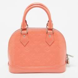 Louis Vuitton Rose Litchi Monogram Vernis Alma BB Bag