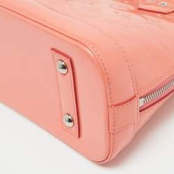 Louis Vuitton Rose Litchi Monogram Vernis Alma BB Bag