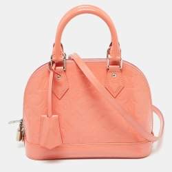 Louis Vuitton Rose Litchi Monogram Vernis Alma BB Bag