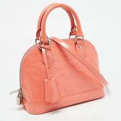 Louis Vuitton Rose Litchi Monogram Vernis Alma BB Bag