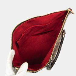 Pre Owned Louis Vuitton Ebene Damier Saleya MM Handbag