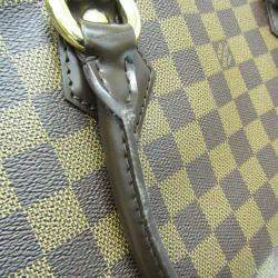 Pre Owned Louis Vuitton Ebene Damier Saleya MM Handbag