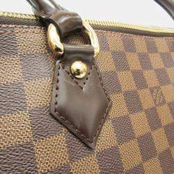 Pre Owned Louis Vuitton Ebene Damier Saleya MM Handbag