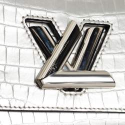Louis Vuitton Silver Alligator Twist PM Bag