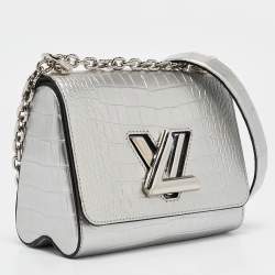 Louis Vuitton Silver Alligator Twist PM Bag