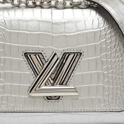 Louis Vuitton Silver Alligator Twist PM Bag