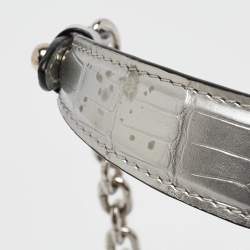 Louis Vuitton Silver Alligator Twist PM Bag