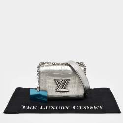 Louis Vuitton Silver Alligator Twist PM Bag