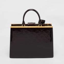 Pre Owned Louis Vuitton Amarante Monogram Vernis Deesse GM Bag