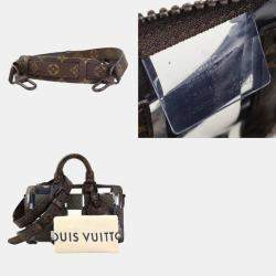 Pre Owned Louis Vuitton Brown Canvas Monogram Chess Keepall Bandouliere 25 Handbag