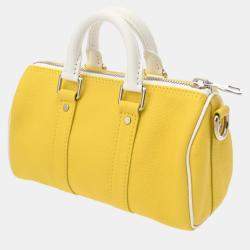 Louis Vuitton Yellow/White Leather Everyday LV Keepall XS Shoulder Bag