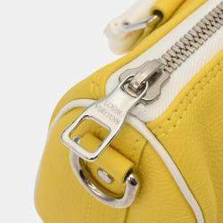 Louis Vuitton Yellow/White Leather Everyday LV Keepall XS Shoulder Bag