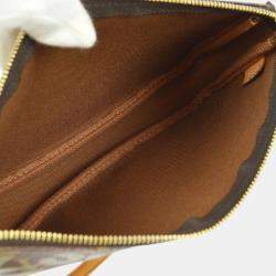 Pre Owned Louis Vuitton khaki Graffiti Pochette Handbag