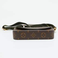 Pre Owned Louis Vuitton Khaki Monogram Canvas Félicie Strap & Go Bag