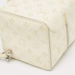 Louis Vuitton Cream Monogram Patent Python New Square Bag