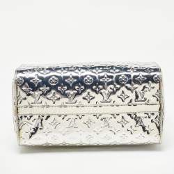 Pre Owned Louis Vuitton Silver Monogram Limited Edition Miroir Speedy 35 Bag