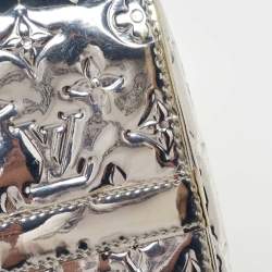 Pre Owned Louis Vuitton Silver Monogram Limited Edition Miroir Speedy 35 Bag