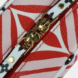 Louis Vuitton Red Pink White Black Multicolor Boite Chapeau Souple Lv Crafty Monogram Giant Shoulder Bag