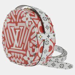 Louis Vuitton Red Pink White Black Multicolor Boite Chapeau Souple Lv Crafty Monogram Giant Shoulder Bag