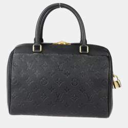 Louis Vuitton Monogram Empreinte Black Boston Speedy Bandouliere 25 Handbag