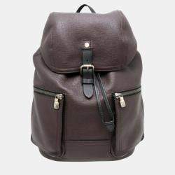 Louis Vuitton Leather Maroon Utah Canyon Backpack