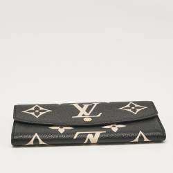 Louis Vuitton Black/Beige Giant Monogram Empreinte Leather Emilie Wallet