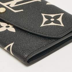 Louis Vuitton Black/Beige Giant Monogram Empreinte Leather Emilie Wallet