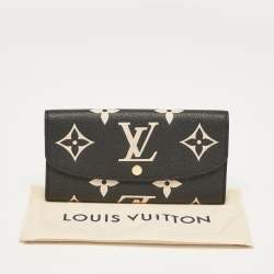 Louis Vuitton Black/Beige Giant Monogram Empreinte Leather Emilie Wallet